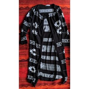 Black & White Long Cardigan
